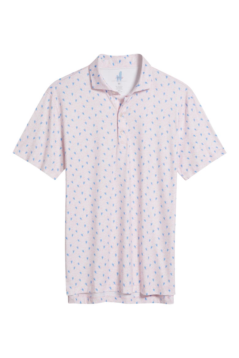 Low Country Crab Print Featherweight Performance Polo, Alternate, color, AZALEA