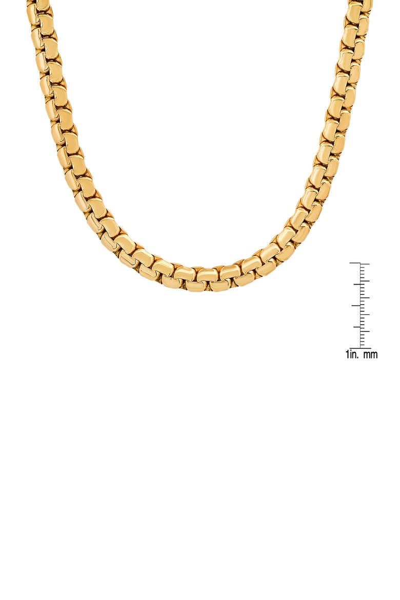 Box Chain Necklace, Alternate, color, YELLOW