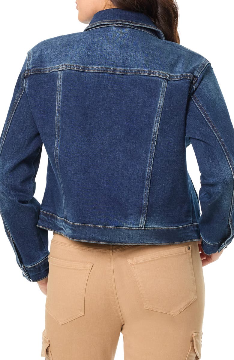 CURVE APPEAL Essential Denim Jacket, Alternate, color, Oxford Blue