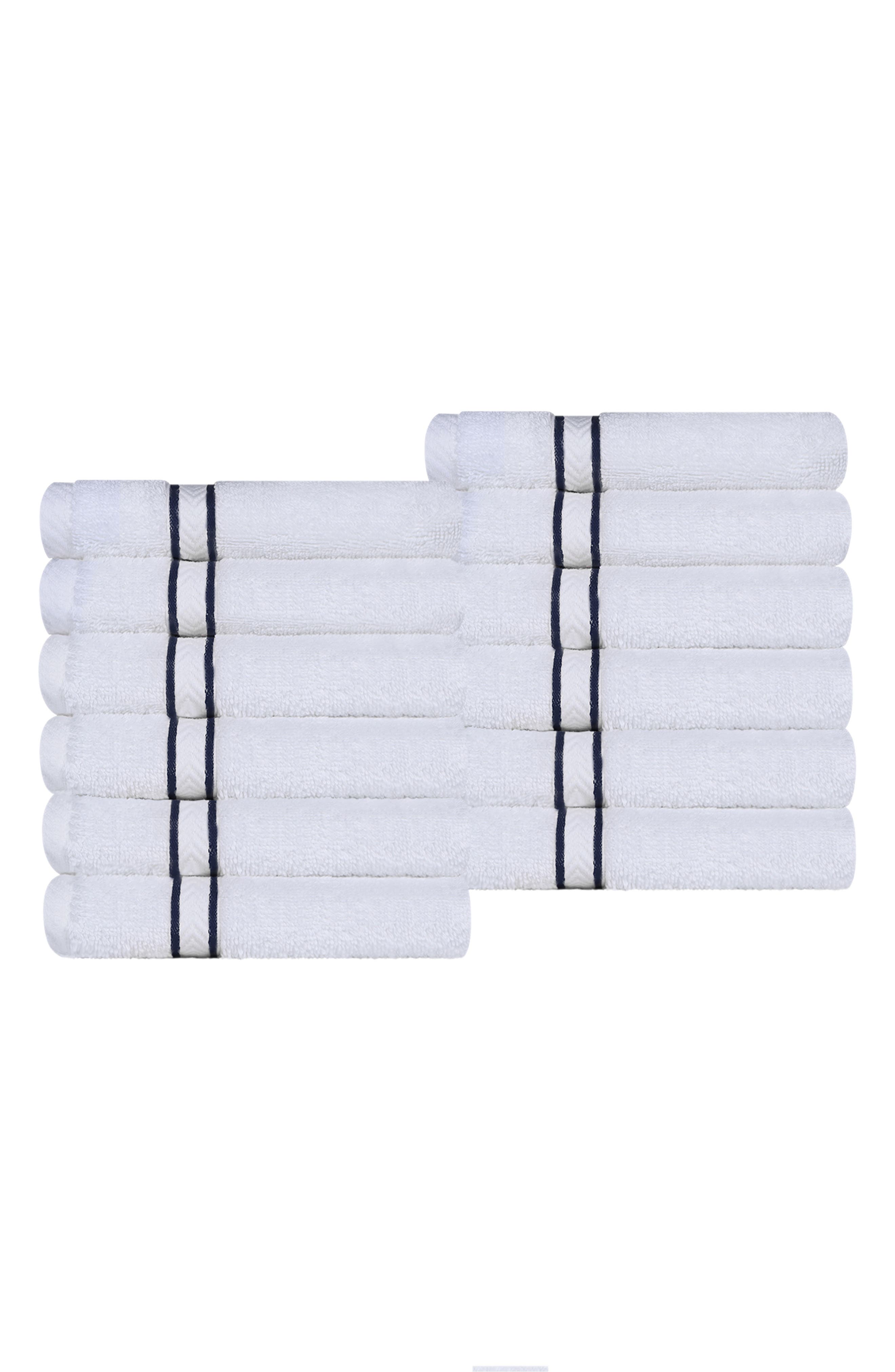 12-Piece Turkish Cotton Washcloths