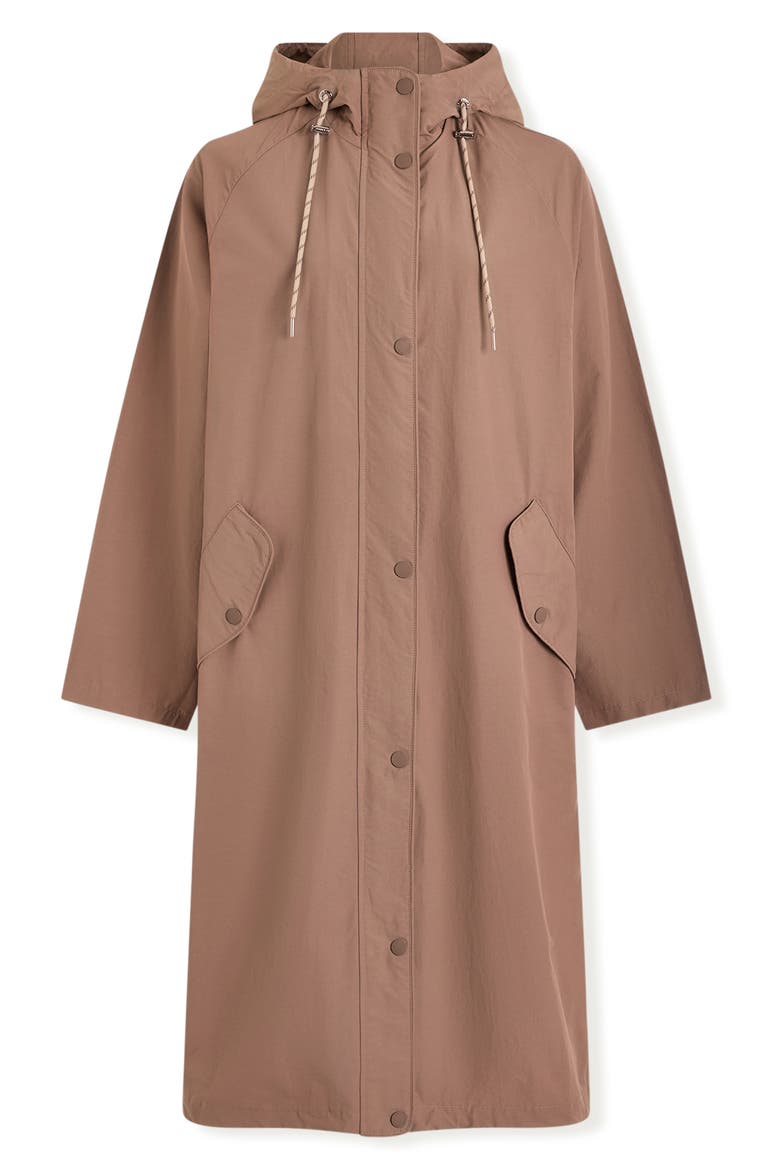 Isla Lightweight Long Jacket, Alternate, color, BROWNIE
