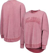 PRESSBOX Women's Pressbox Crimson Oklahoma Sooners Ponchoville Pullover Sweatshirt
