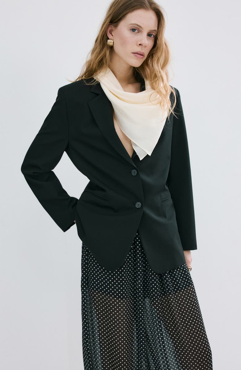 MANGO Pantalon Polka Dot Balloon Pants, Alternate, color, Black