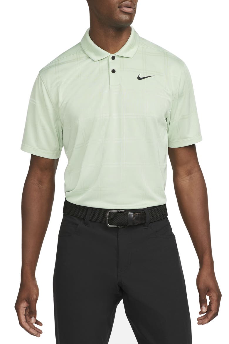 Dri-FIT Vapor Plaid Golf Polo, Main, color, SEAFOAM/ BLACK