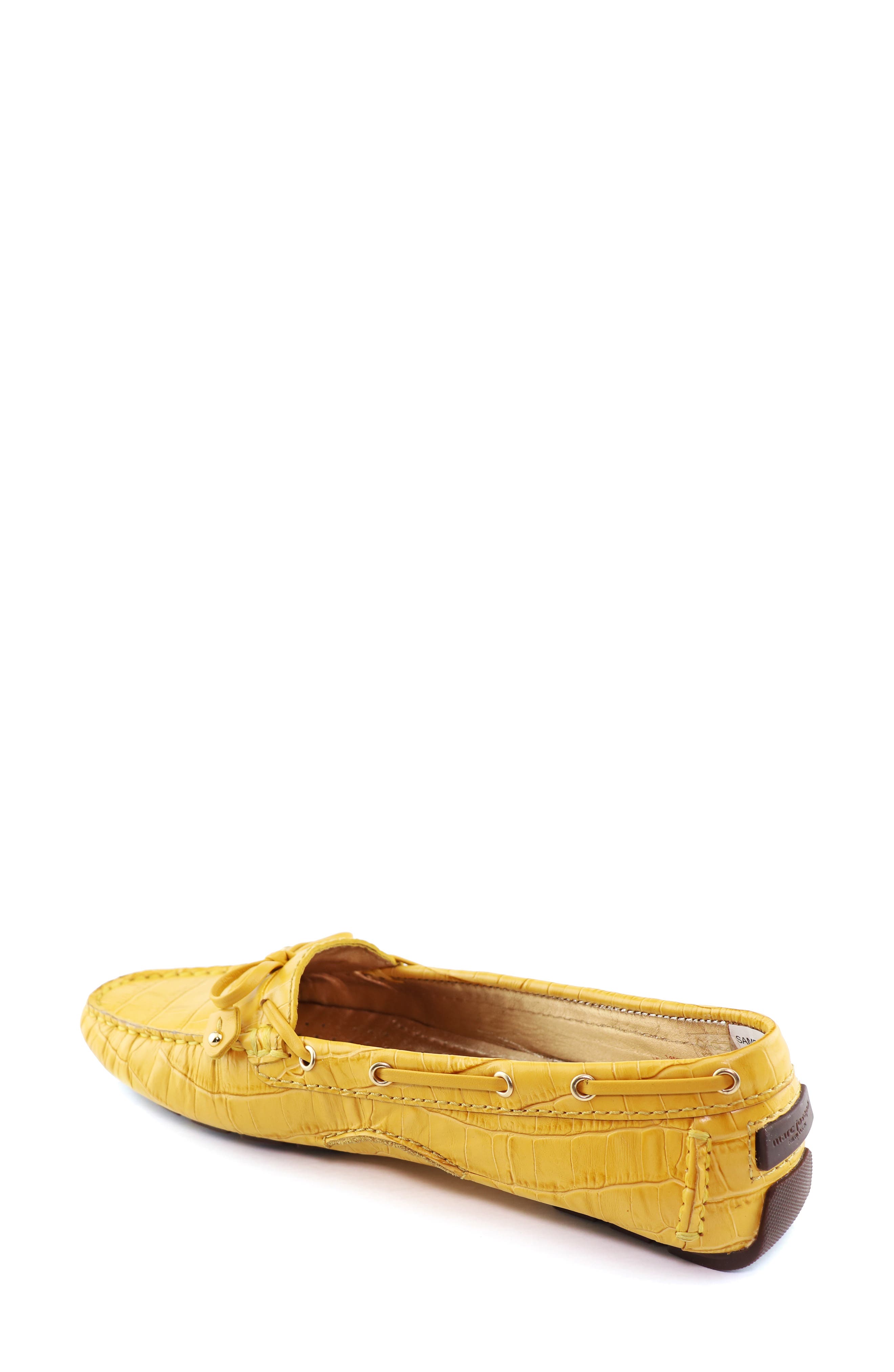 Cypress Hill Croco Tiebow Driver Loafer, Alternate, color, SUNFLOWER CROCO