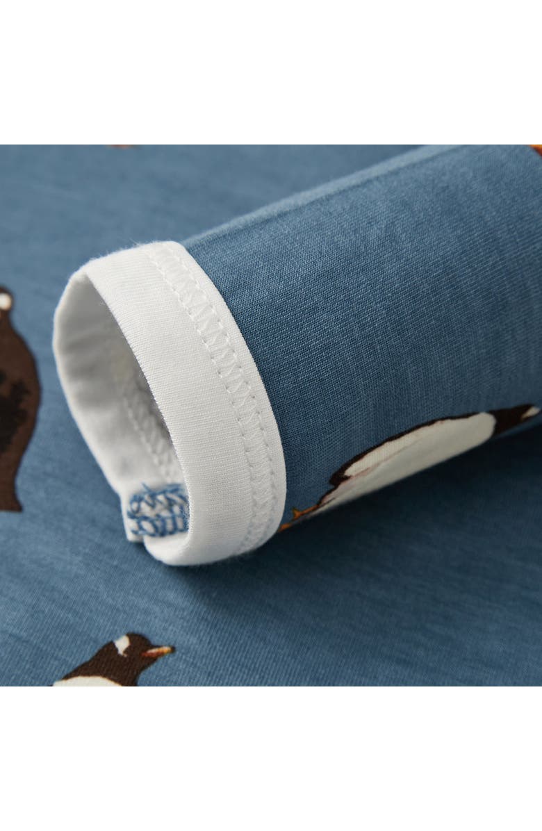 Milkbarn Luxe Stretch Ruffle Footed Romper, Alternate, color, Chipmunk