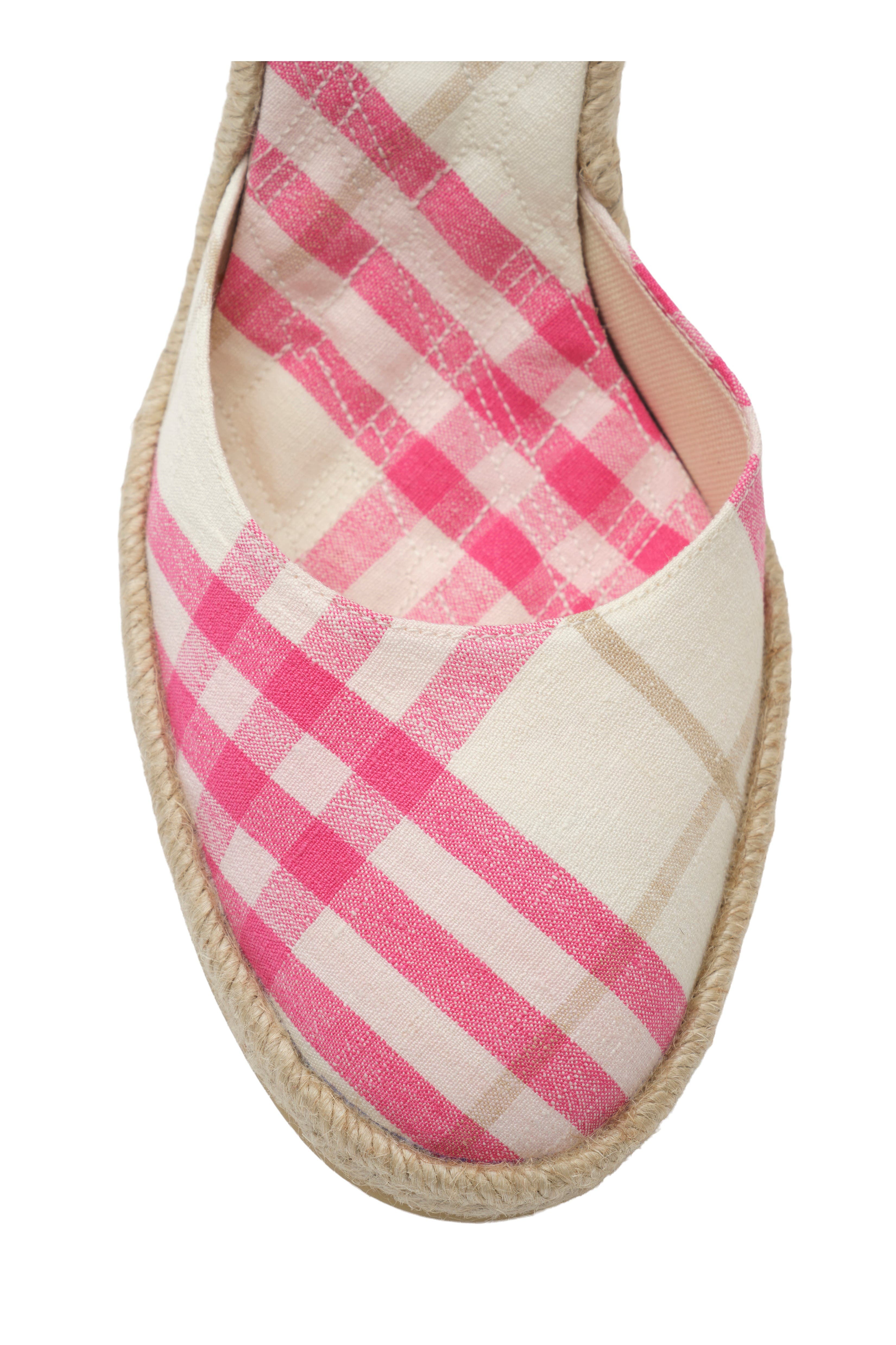 Burberry Check Mews Espadrille Pumps, Alternate, color, Aubergine Purple