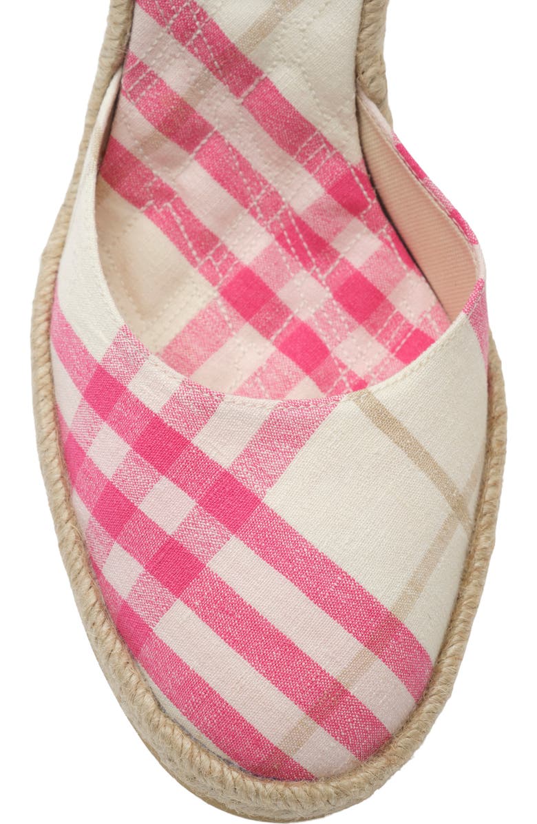 Burberry Check Mews Espadrille Pumps, Alternate, color, Aubergine Purple