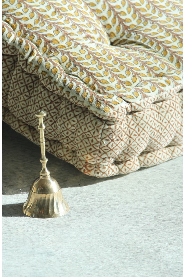 Block Print Meditation Cushion - Square, Alternate, color, Block Print