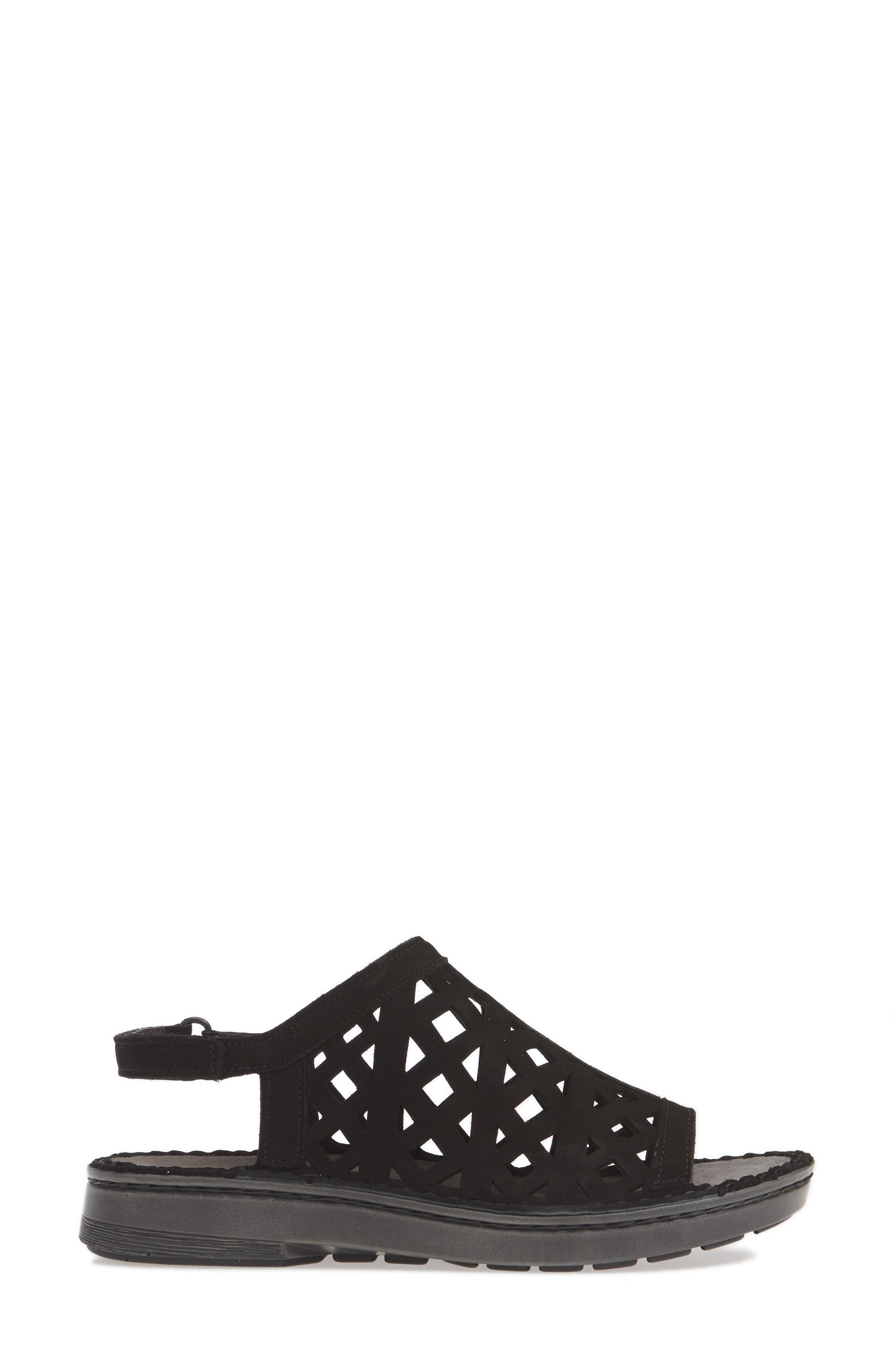 Naot Amadora Slingback Sandal, Alternate, color, Black Velvet