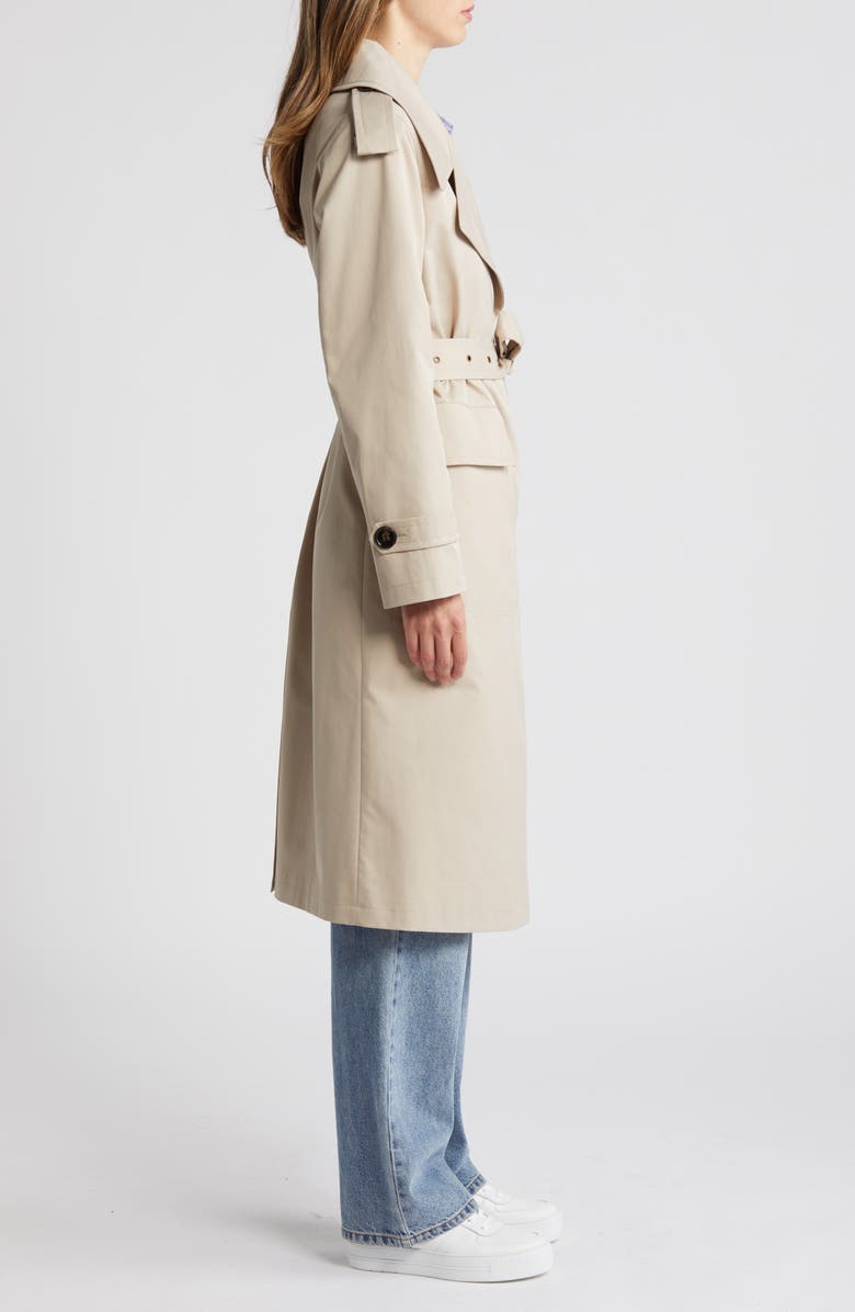Sam Edelman Belted Trench Coat, Alternate, color, Oat