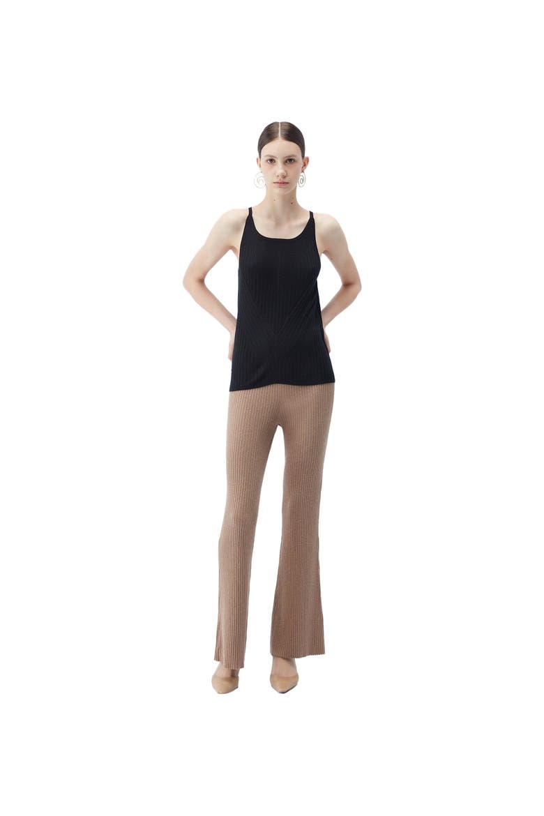 Sleeveless Silk Cashmere Top, Alternate, color, black