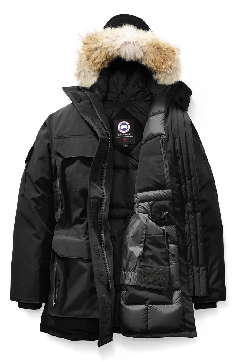 Canada Goose Expedition Extreme Weather Fusion Fit 625 Fill Power Down Parka with Genuine Coyote Fur Trim, Alternate, color,
