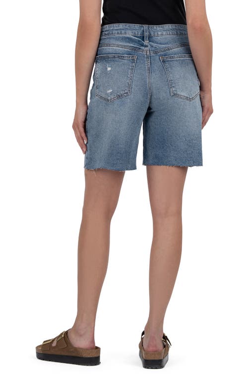 Kut From The Kloth Hailey Raw Hem Denim Bermuda Shorts