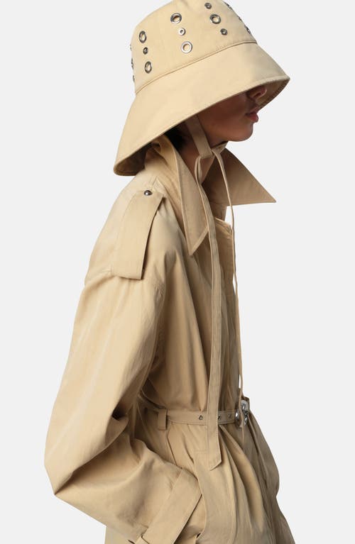 Apparis Ozzy Water Repellent Trench Coat In Sandstone