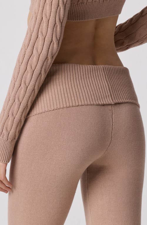 Florence By Mills Foldover Cotton Blend Pants In Brown
