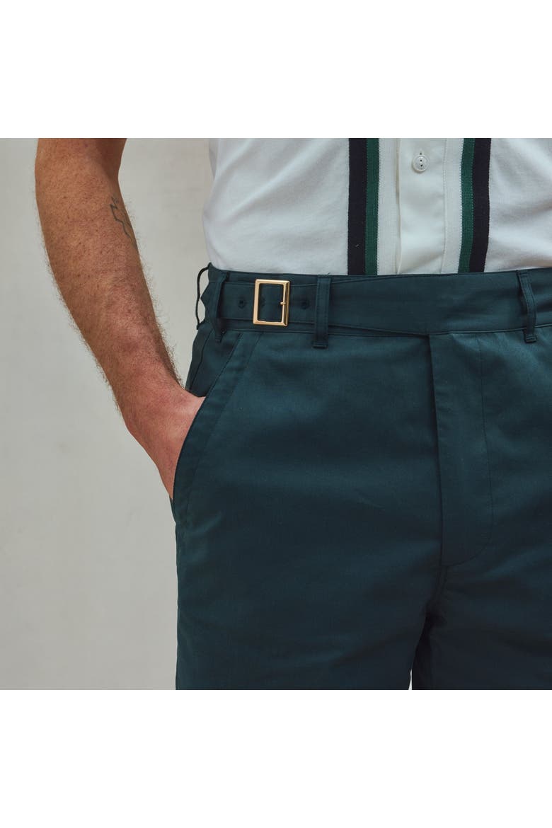Green Short with Gold Buckle, Alternate, color, Green