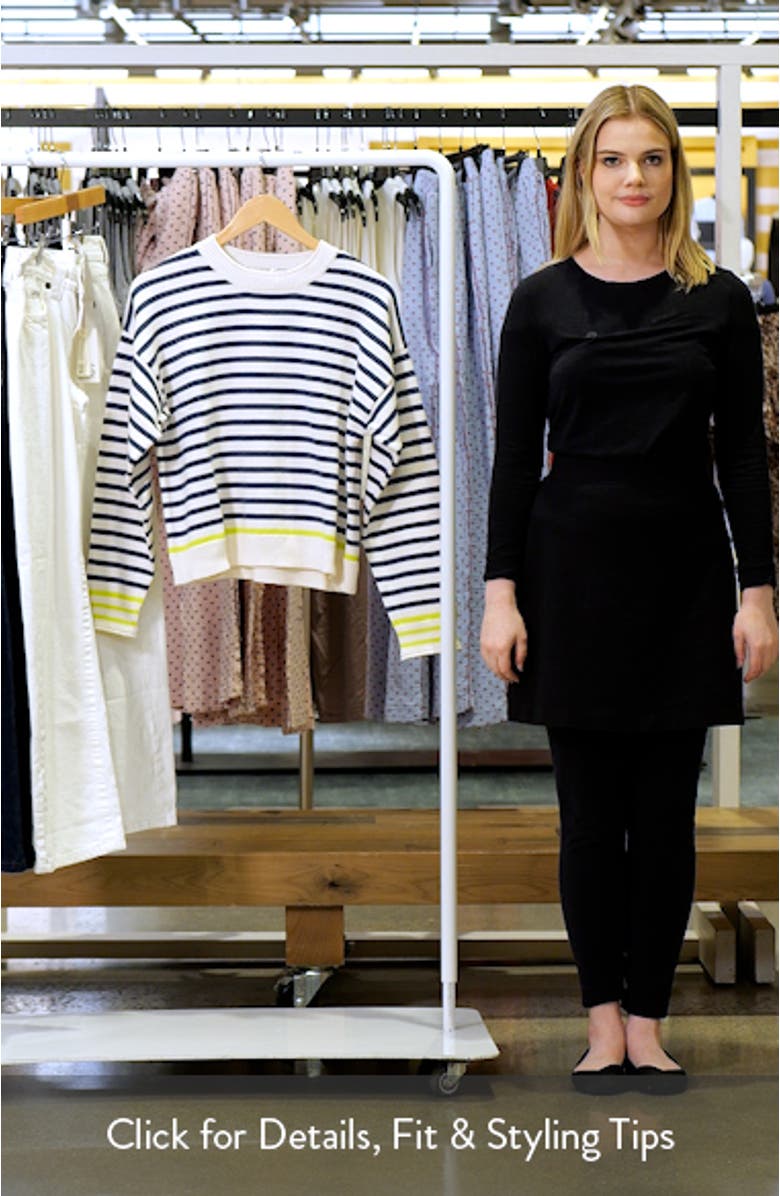 Suki Stripe Cotton Rollneck Sweater, sales video thumbnail