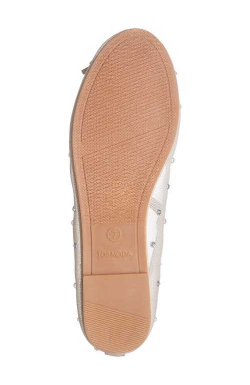 Top Guy Shoes Rosario Rhinestone Mesh Mary Jane Flat