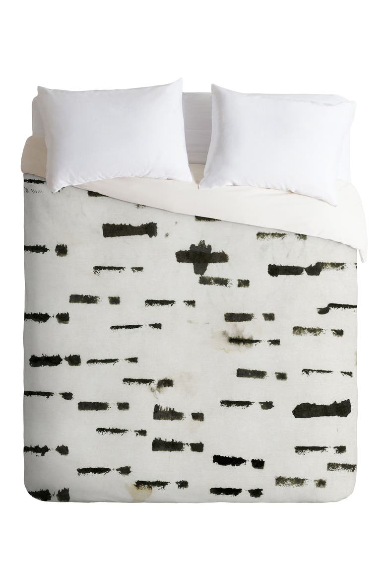 Iris Lehnhardt Wabi Sabi Duvet Cover & Sham Set, Alternate, color, BLACK/ WHITE