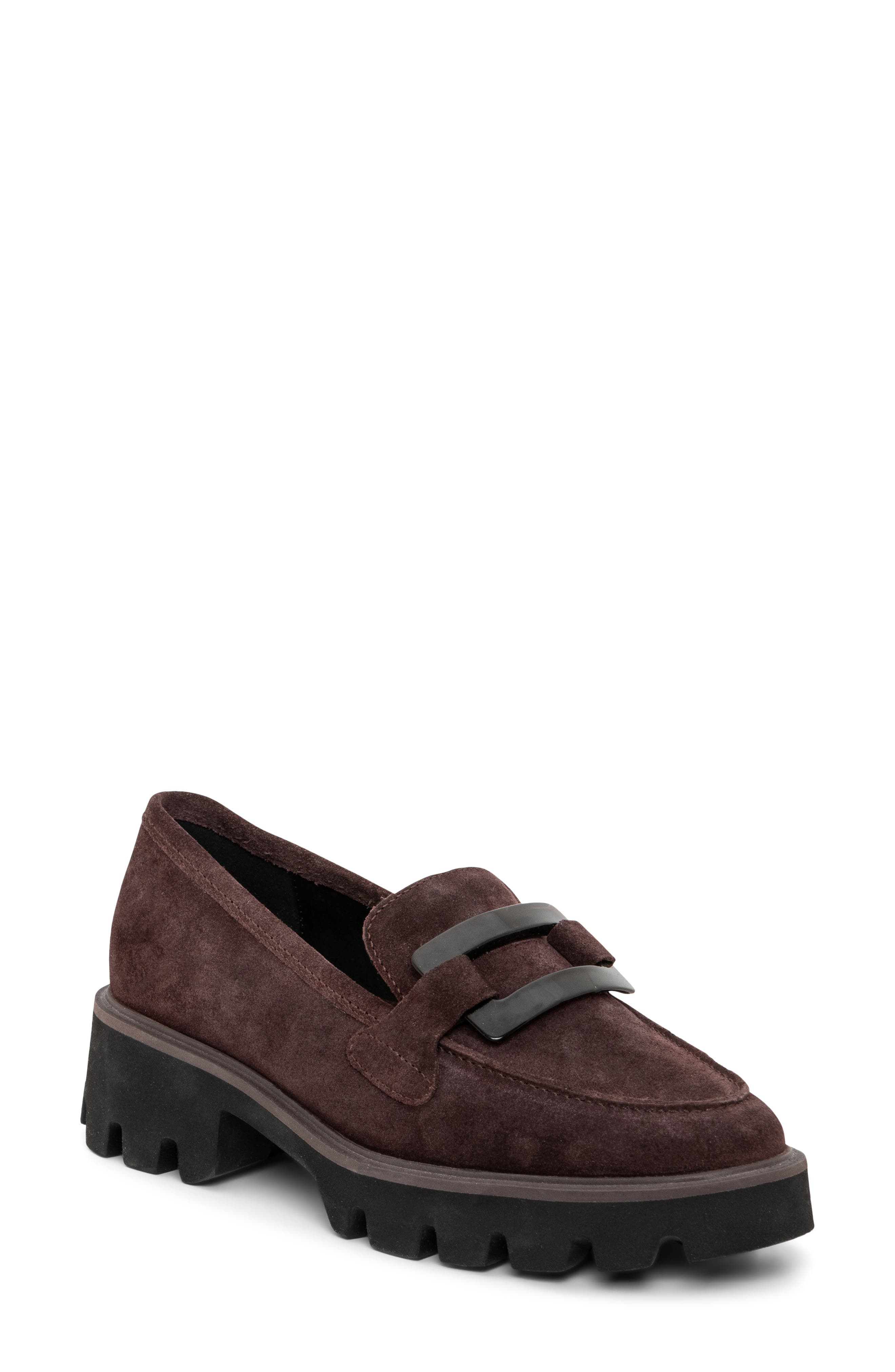 ara Oleander Platform Loafer, Main, color, Amarone