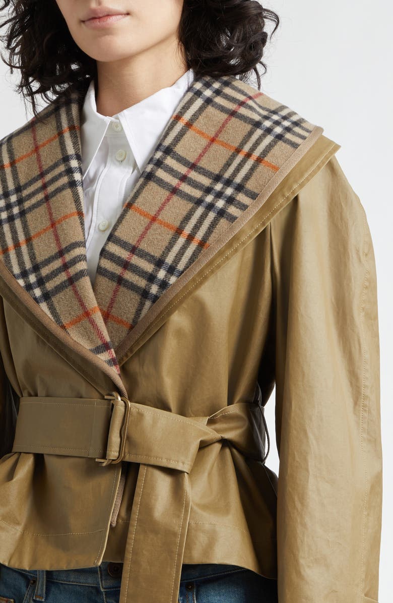 Burberry Carlton Two-Piece Wrap Jacket, Alternate, color, Lichen Beige