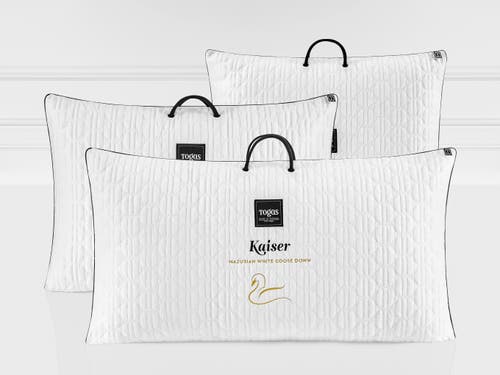 Togas Kaiser Mazurian Goose Down Pillow In White