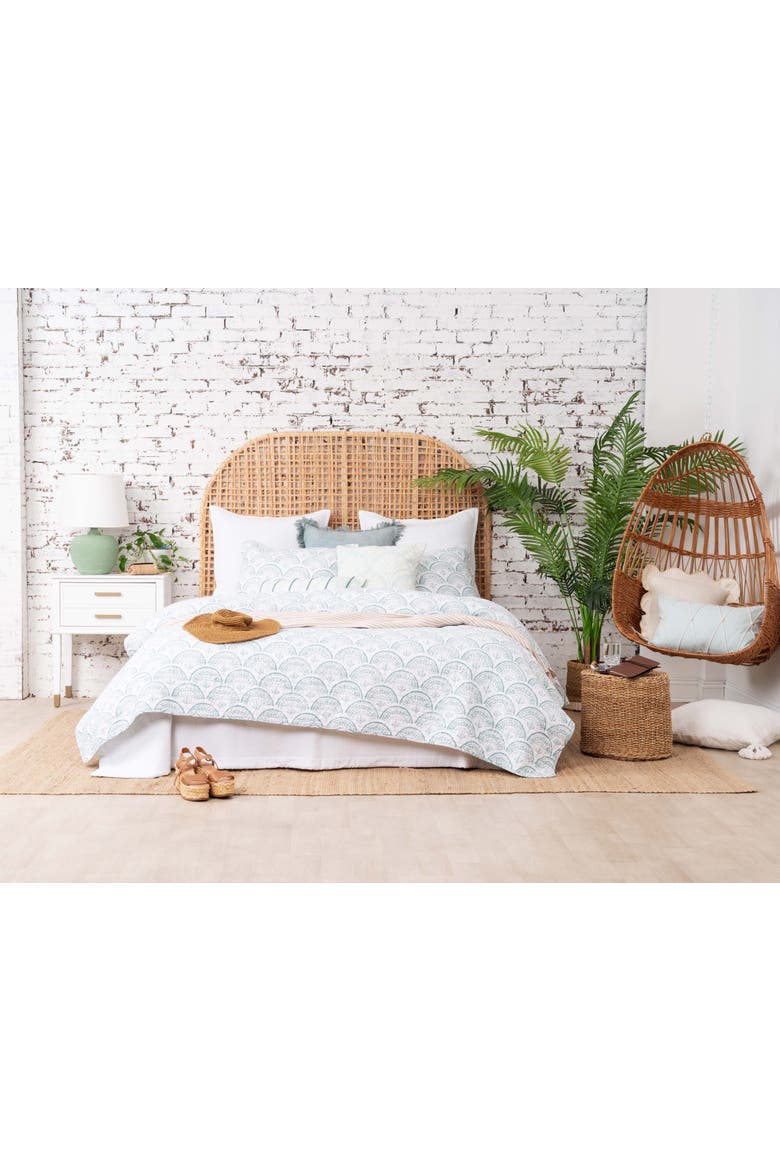 Halsey Scallop Full/Queen 3-Piece Quilt Bedding Set, Alternate, color, Blue