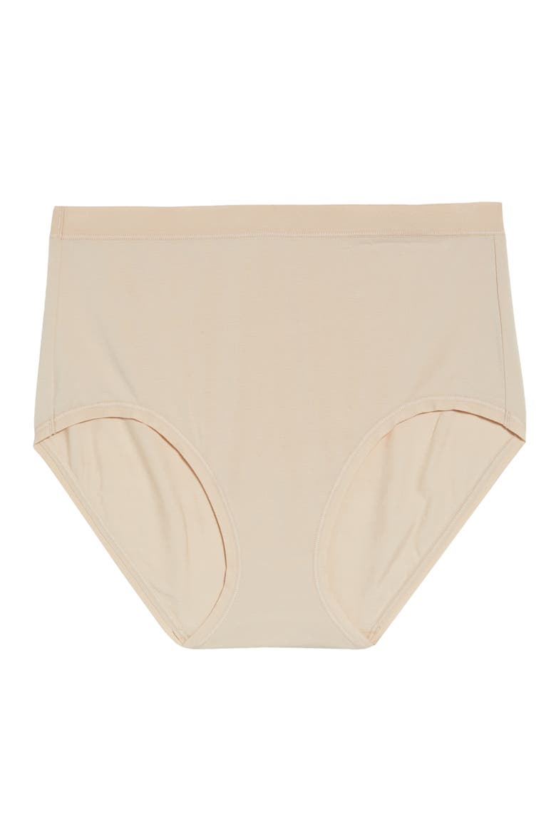 Understated Cotton Blend Briefs, Alternate, color, SAND