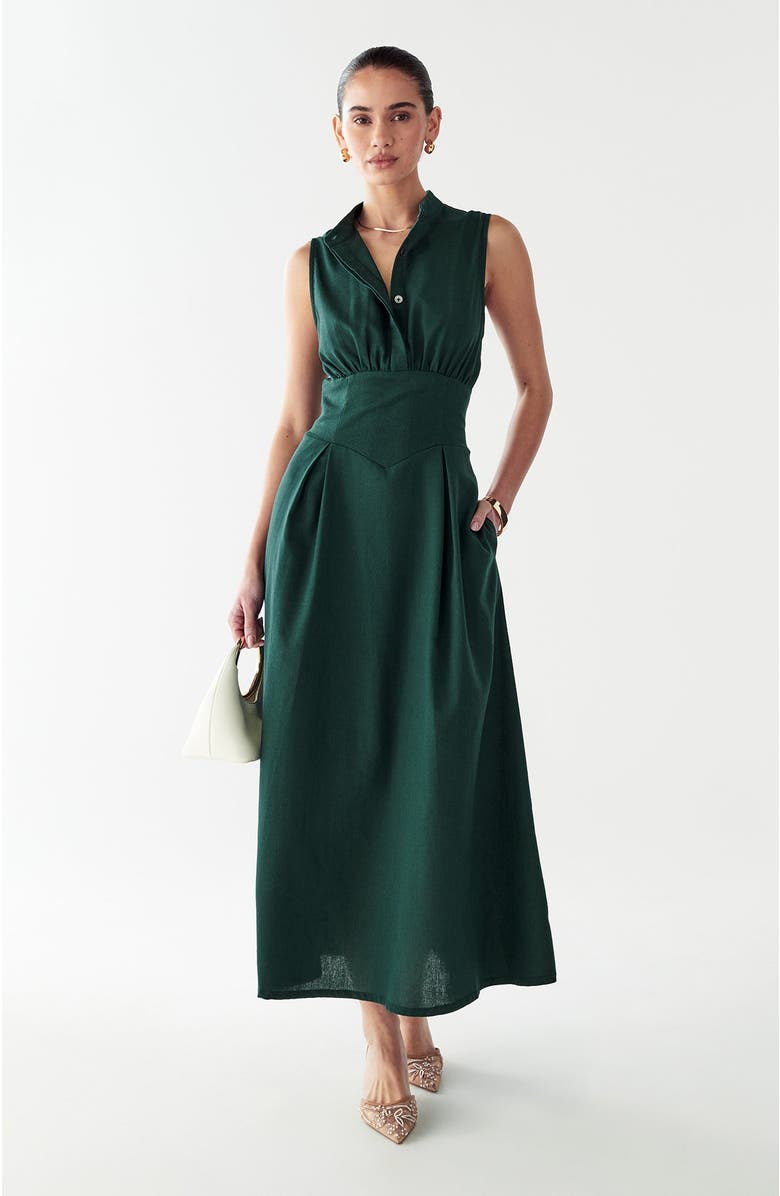 WILLA Bexley Maxi Dress, Alternate, color, Emerald
