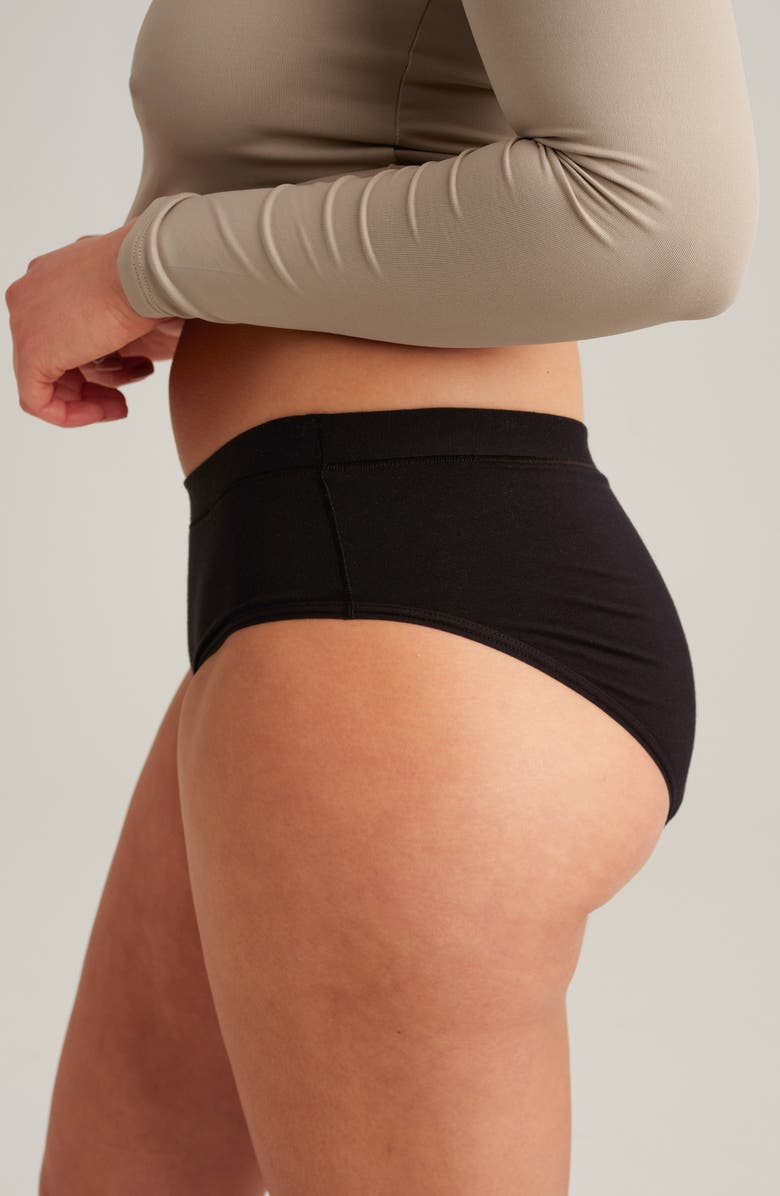 Saalt Period & Leakproof High Absorbency Comfort Briefs, Alternate, color, Black