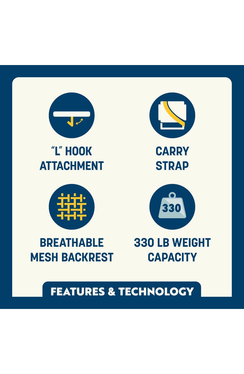 GCI Big Comfort Stadium Chair With Armrests, Alternate, color, Black