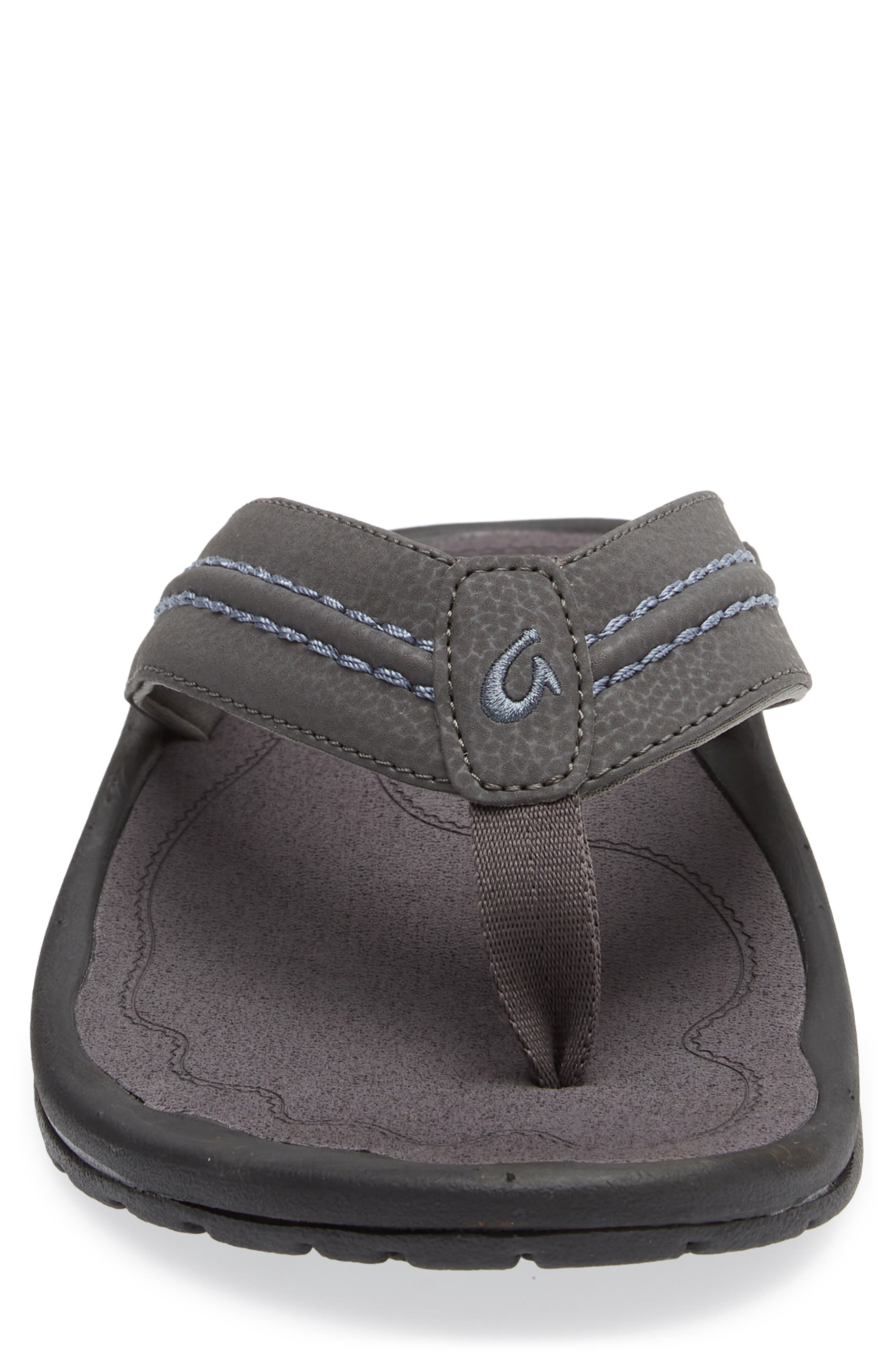 OluKai Hokua Flip Flop, Alternate, color, Pavement / Pavement