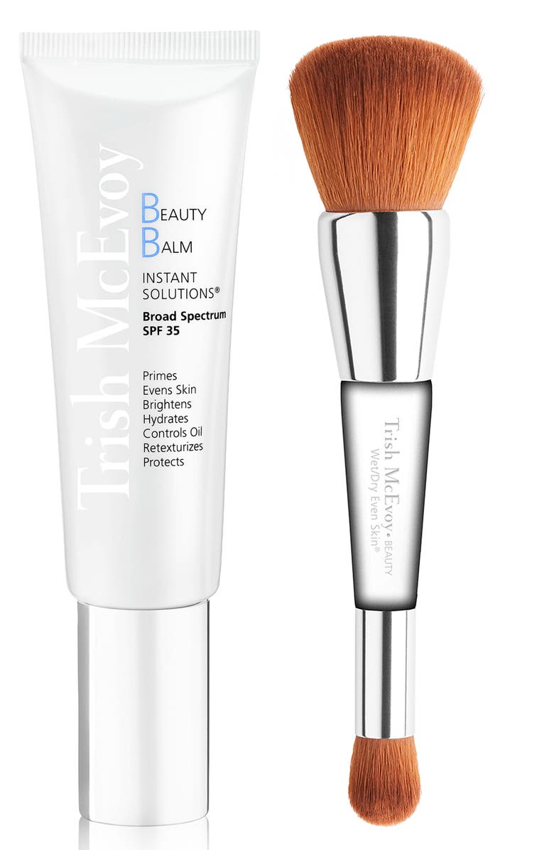 Trish McEvoy Beauty Balm Instant Solutions<sup>®</sup> Broad Spectrum SPF 35 & Wet/Dry Brush, Main, color, 