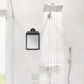 Fogless Shower Mirror for Travel with Suction Cup & Squeegee