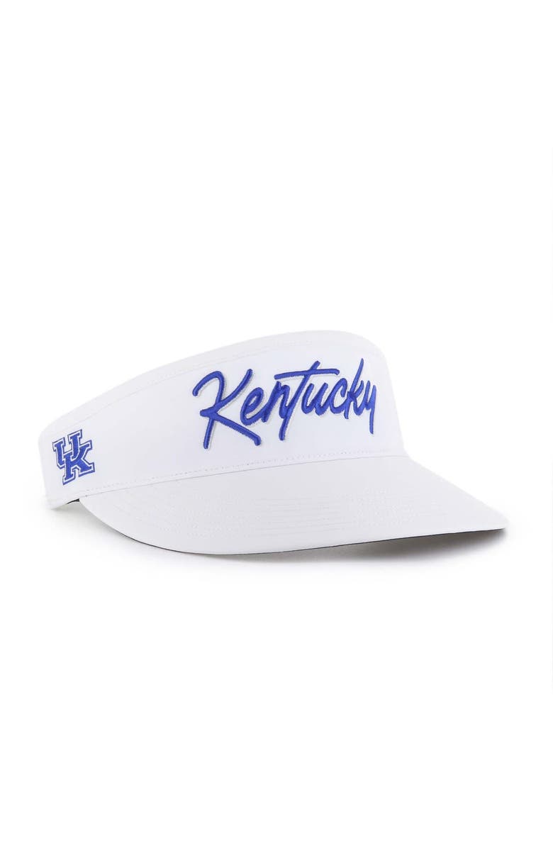 '47 Men's '47 White Kentucky Wildcats Melbourne brrr° Adjustable Visor, Main, color, 