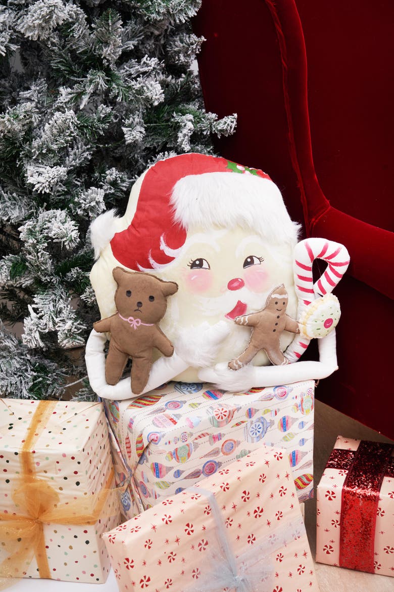Santa Zombinaland Christmas XMAS Decorative Soft Figurine Pillow, Alternate, color, White