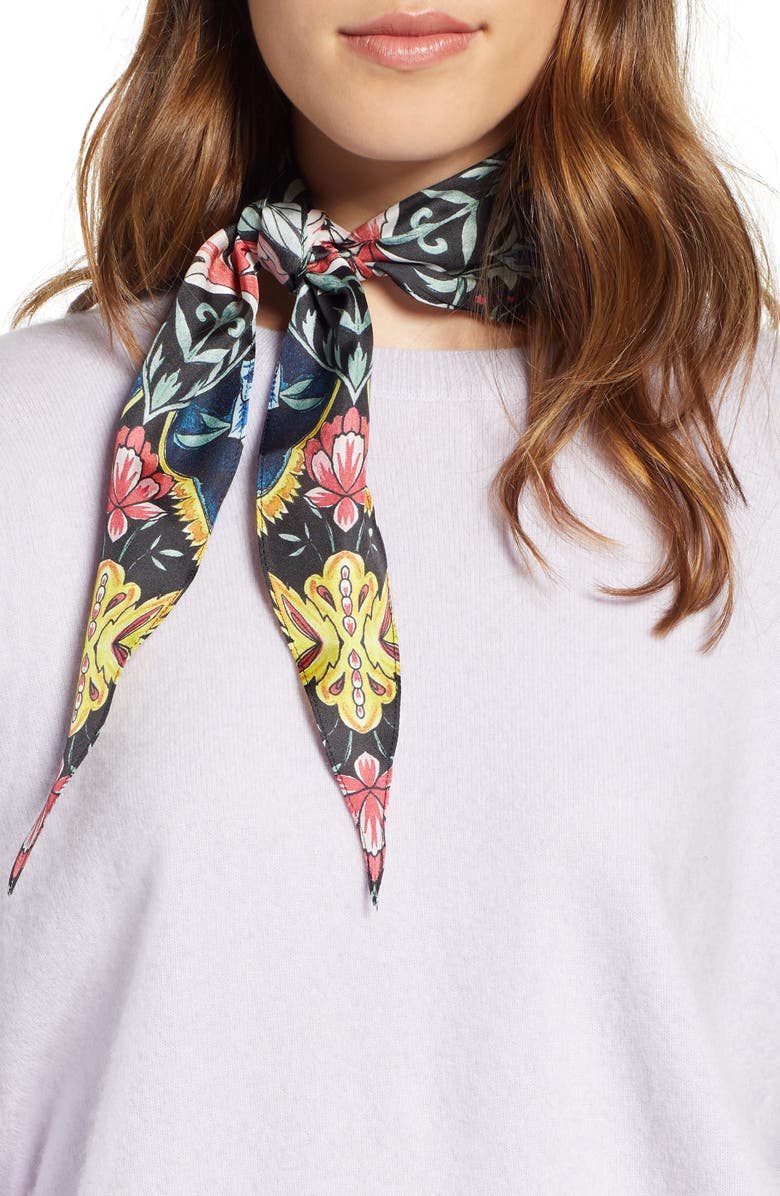 Rebecca Minkoff City Floral Diamond Scarf, Main, color,