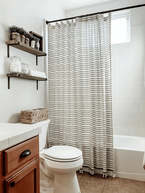 Olive And Linen Olive & Linen Cloud Soft Shower Curtain