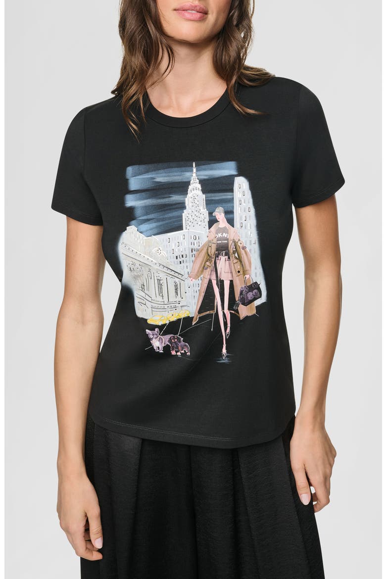 Midtown Dog Walkers Graphic T-Shirt, Main, color, BLACK