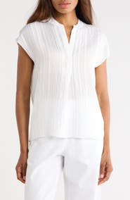 Vince Split Neck Dolman Sleeve Top