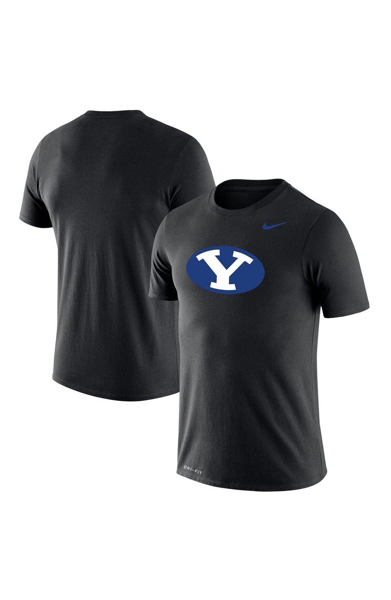 Nike Men's Nike Black BYU Cougars School Logo Legend Performance T-Shirt, Main, color, 
