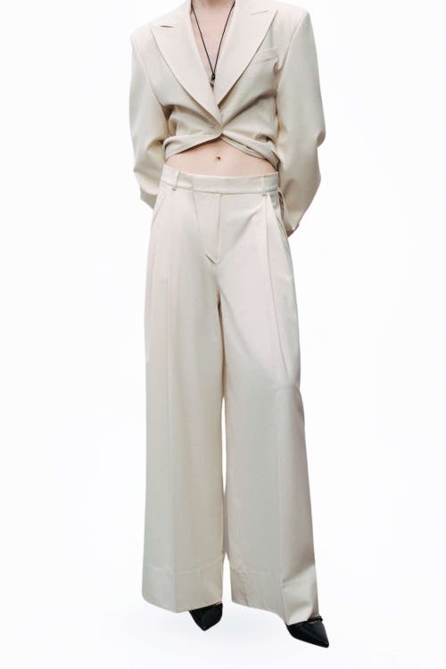 NOCTURNE NOCTURNE ASYMMETRIC PLACKET DETAIL PANTS