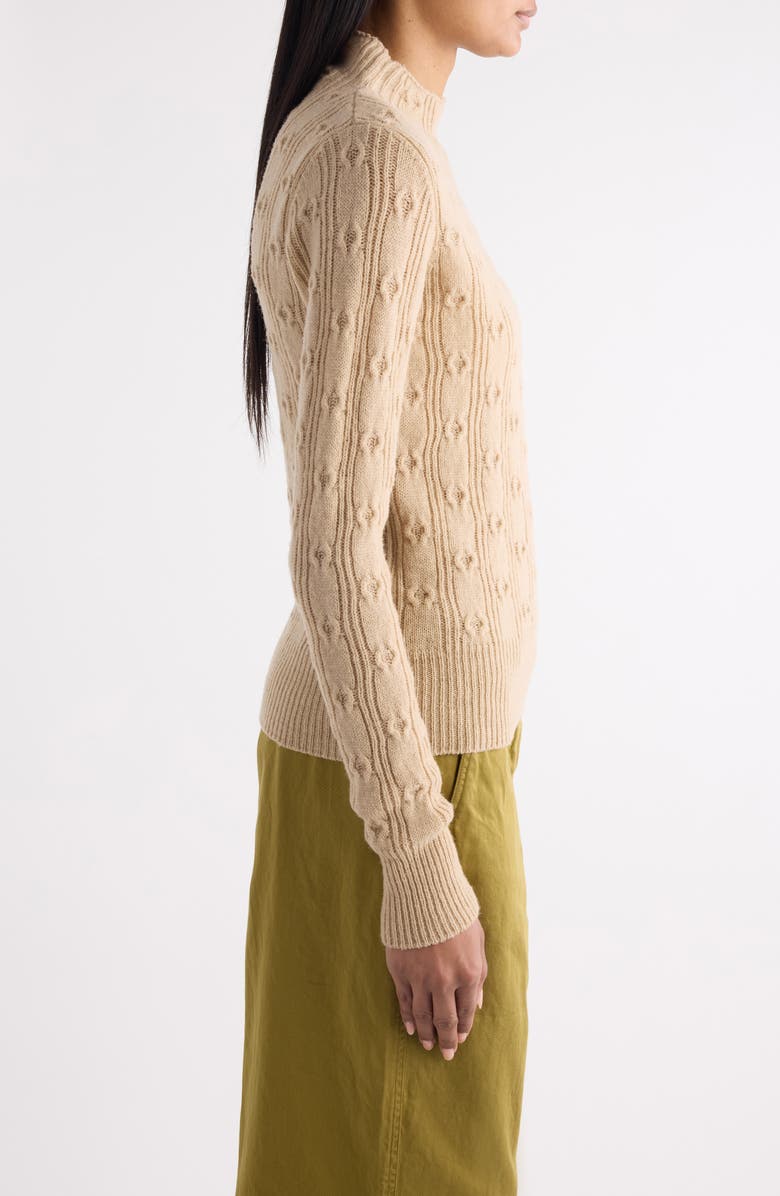 Dries Van Noten Tessy Mixed Stitch Wool Sweater, Alternate, color, Beige