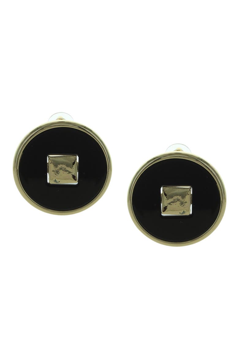 Anson Stud Earrings, Main, color, GOLD / BLACK