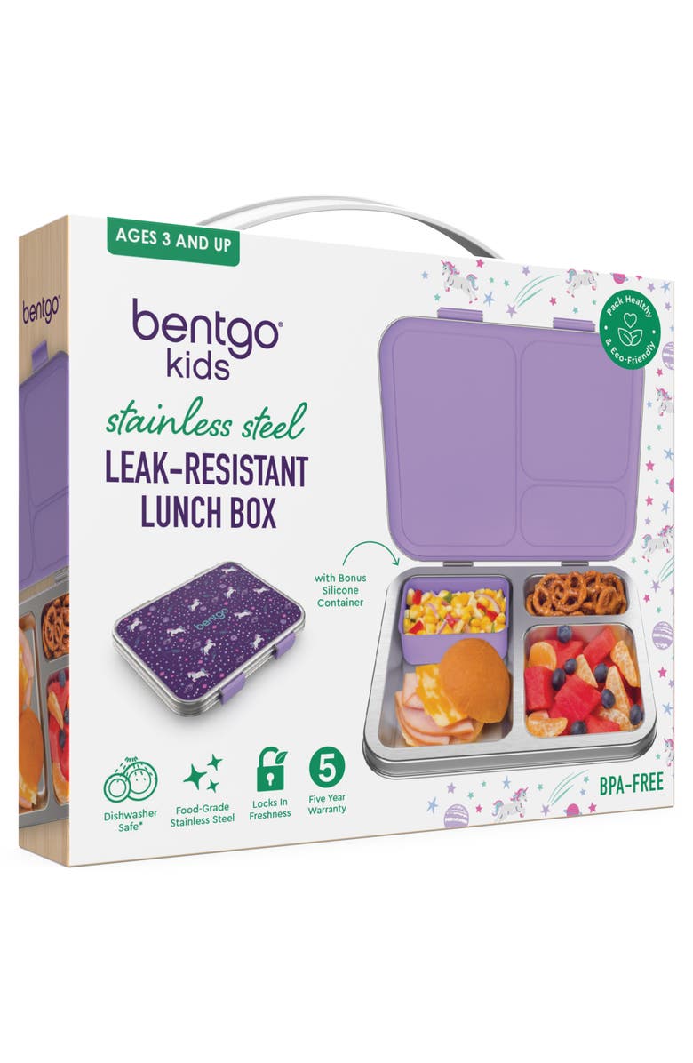 BENTGO Kids' Stainless Steel Prints Lunch Box - Unicorn, Main, color, 