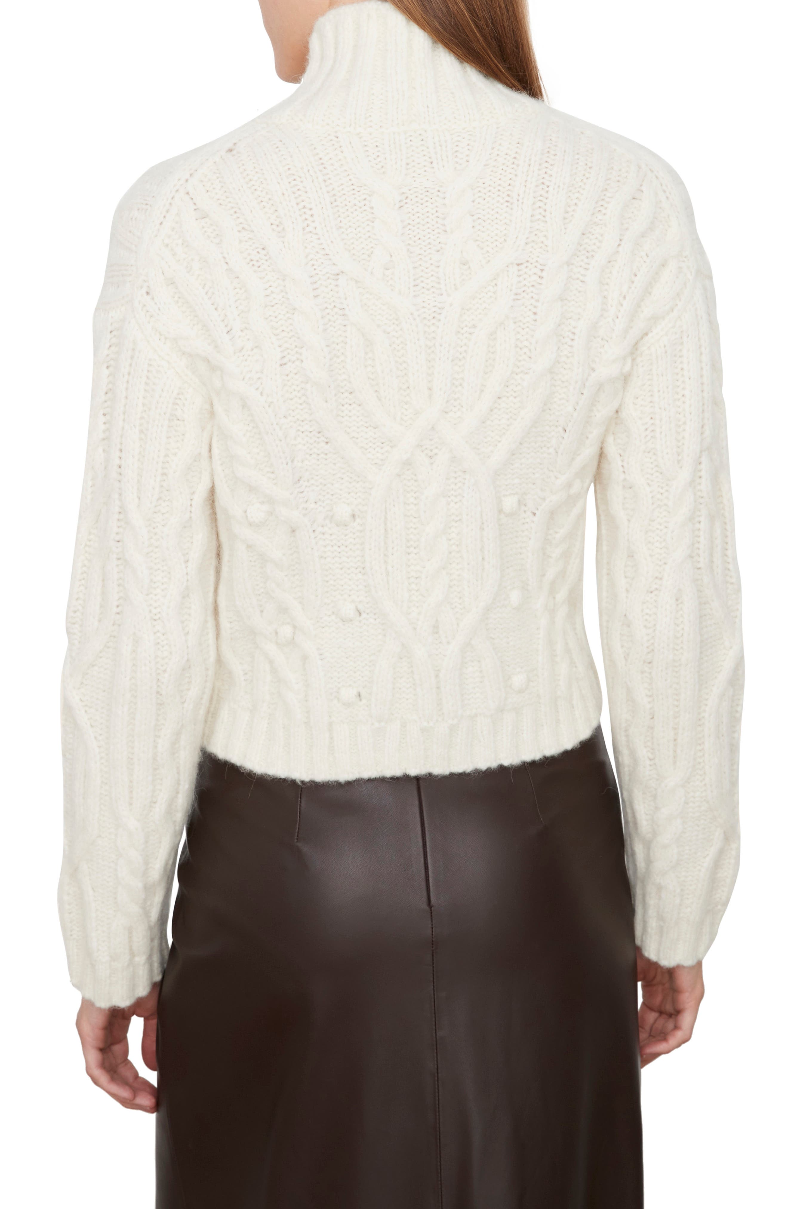 Interlaced Alpaca Blend Turtleneck Sweater - image 2