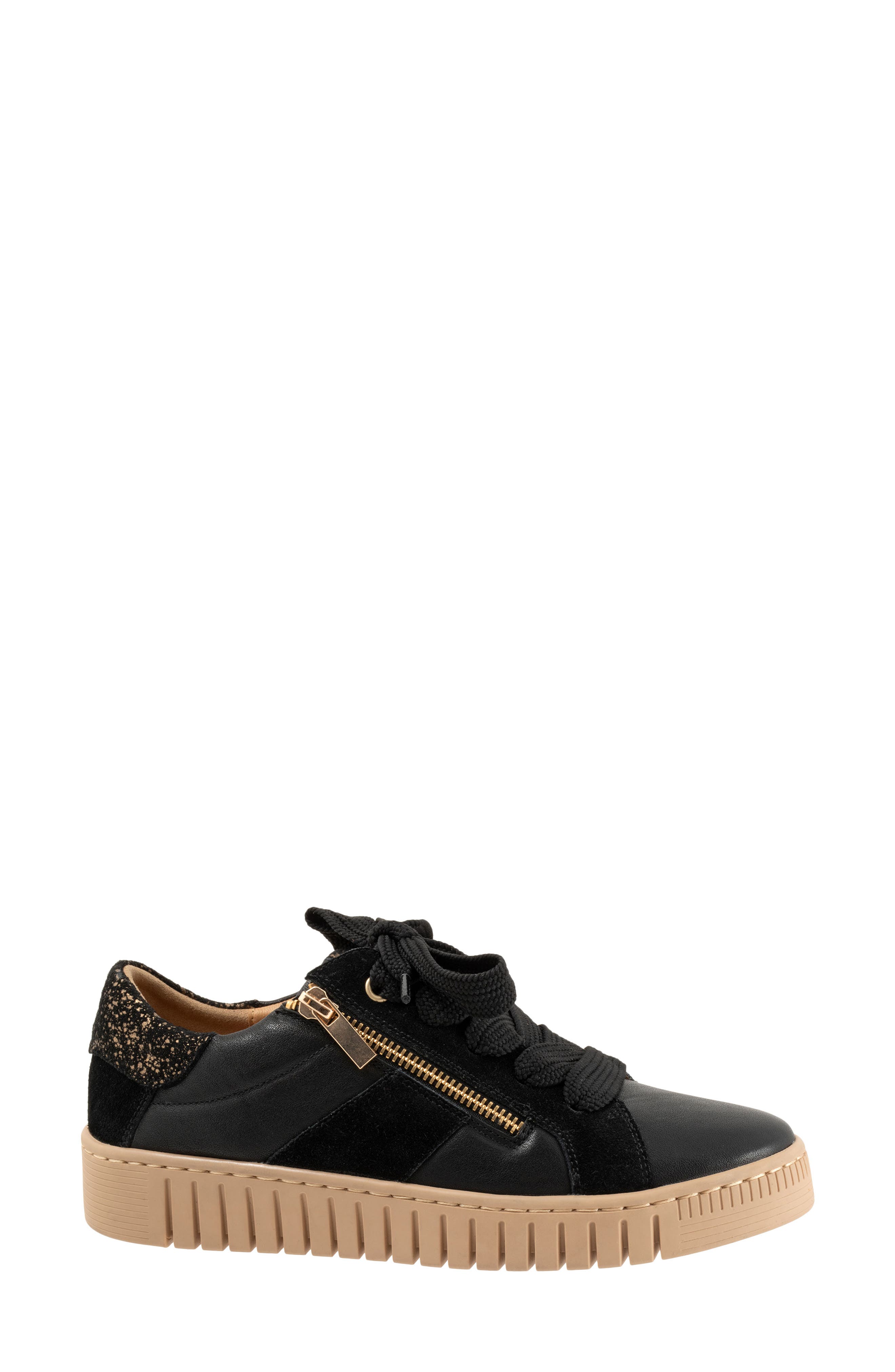 Tinah Leather Sneaker, Alternate, color, BLACK MULTI