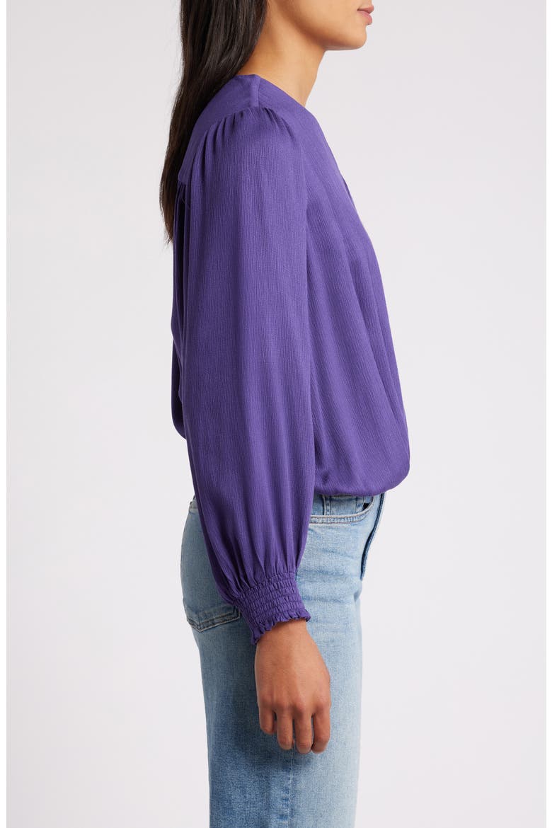 Long Sleeve Wrap Top, Alternate, color, GRAPEVINE