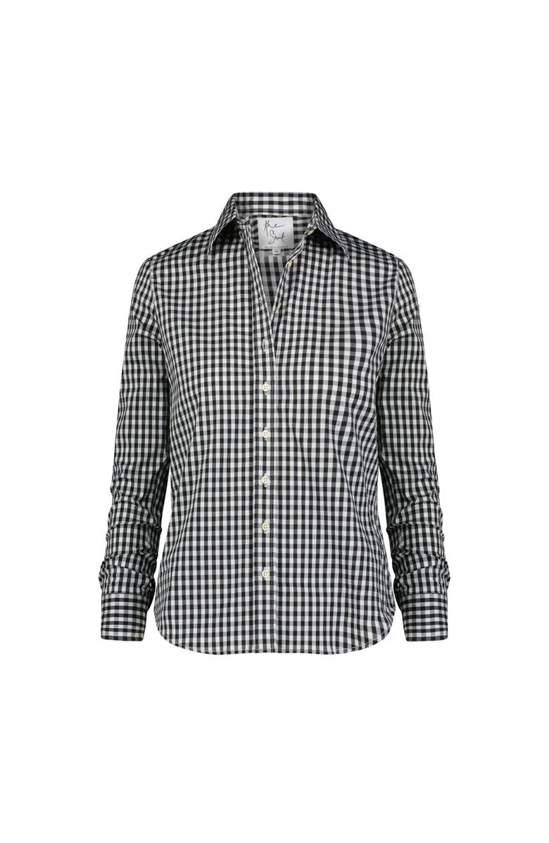 The Shirt by Rochelle Behrens The Icon Shirt in Large Check, Alternate, color, Black